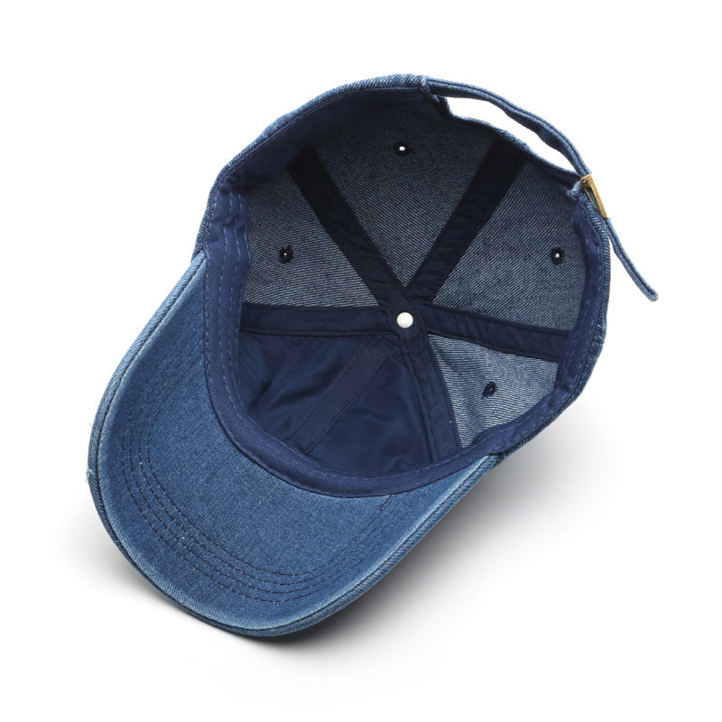 Wholesale Cotton Ripped Washed Distressed Denim Baseball Cap